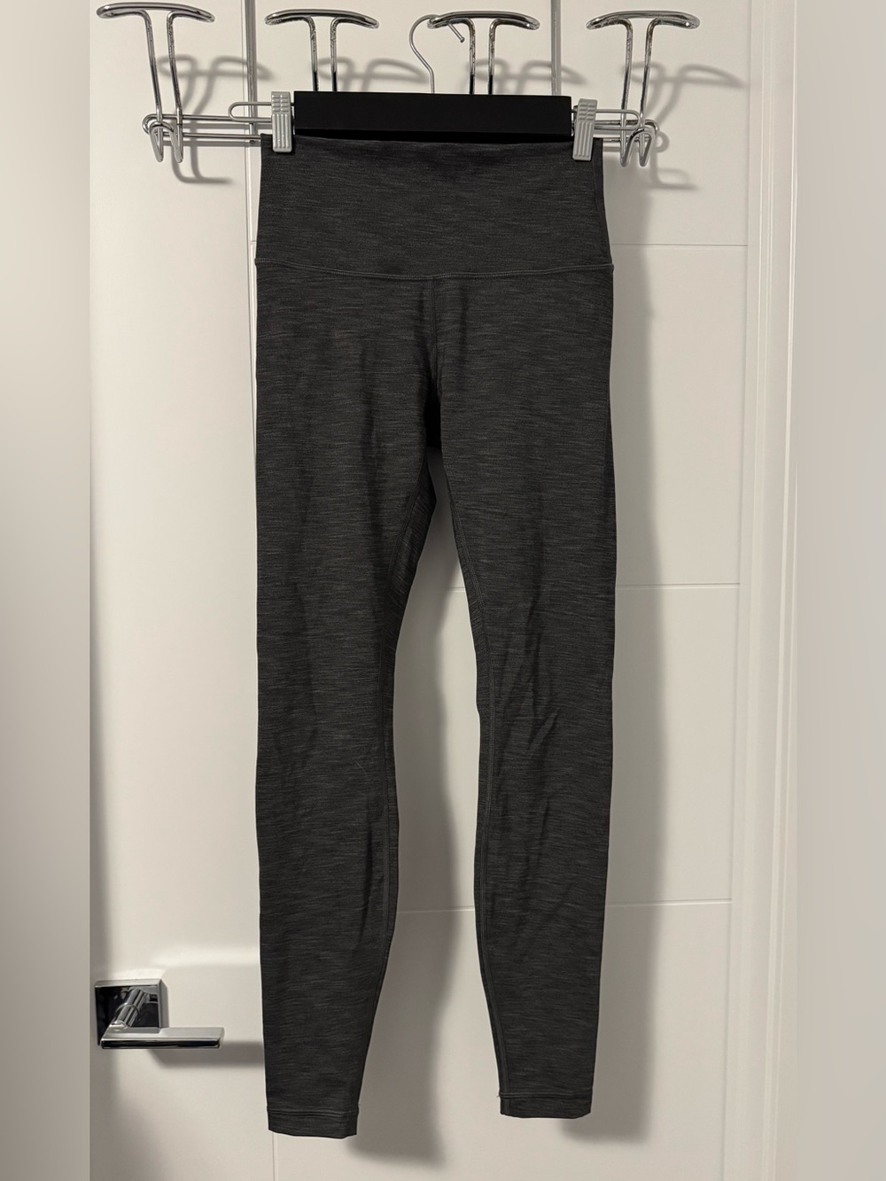 Brand New Without Tags Lululemon High-Rise Heathered Black Leggings 25"